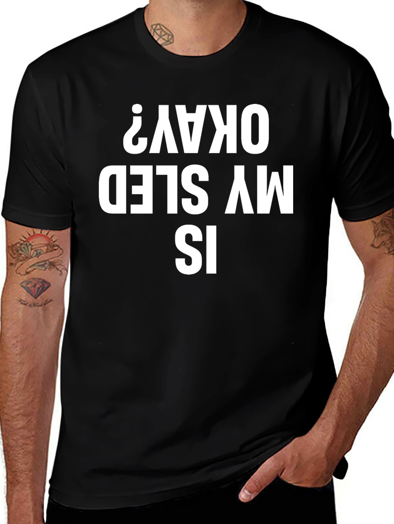 Is My Sled Okay? Black Graphic Tee