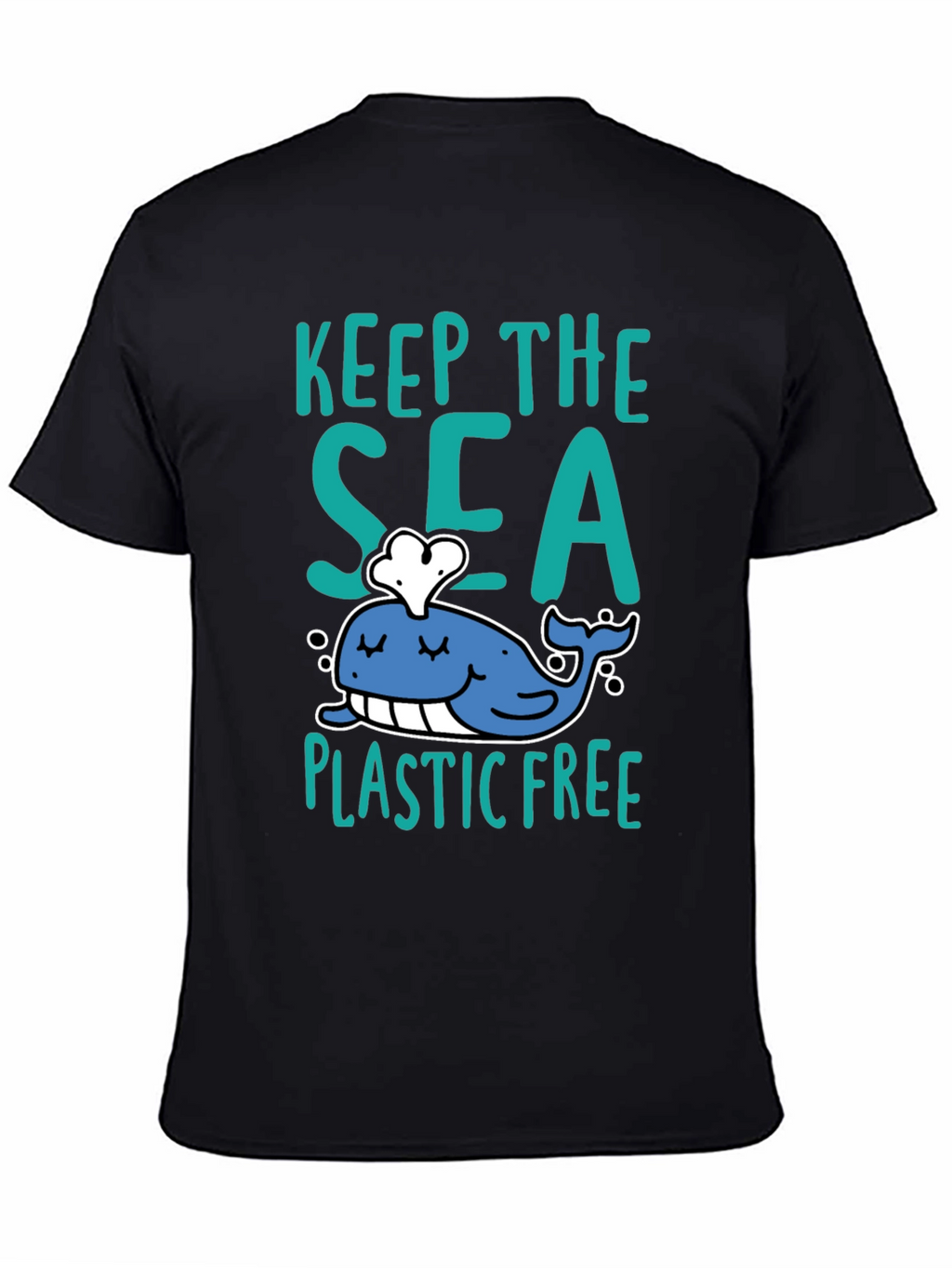 Keep The Sea Plastic Free Black T-Shirt
