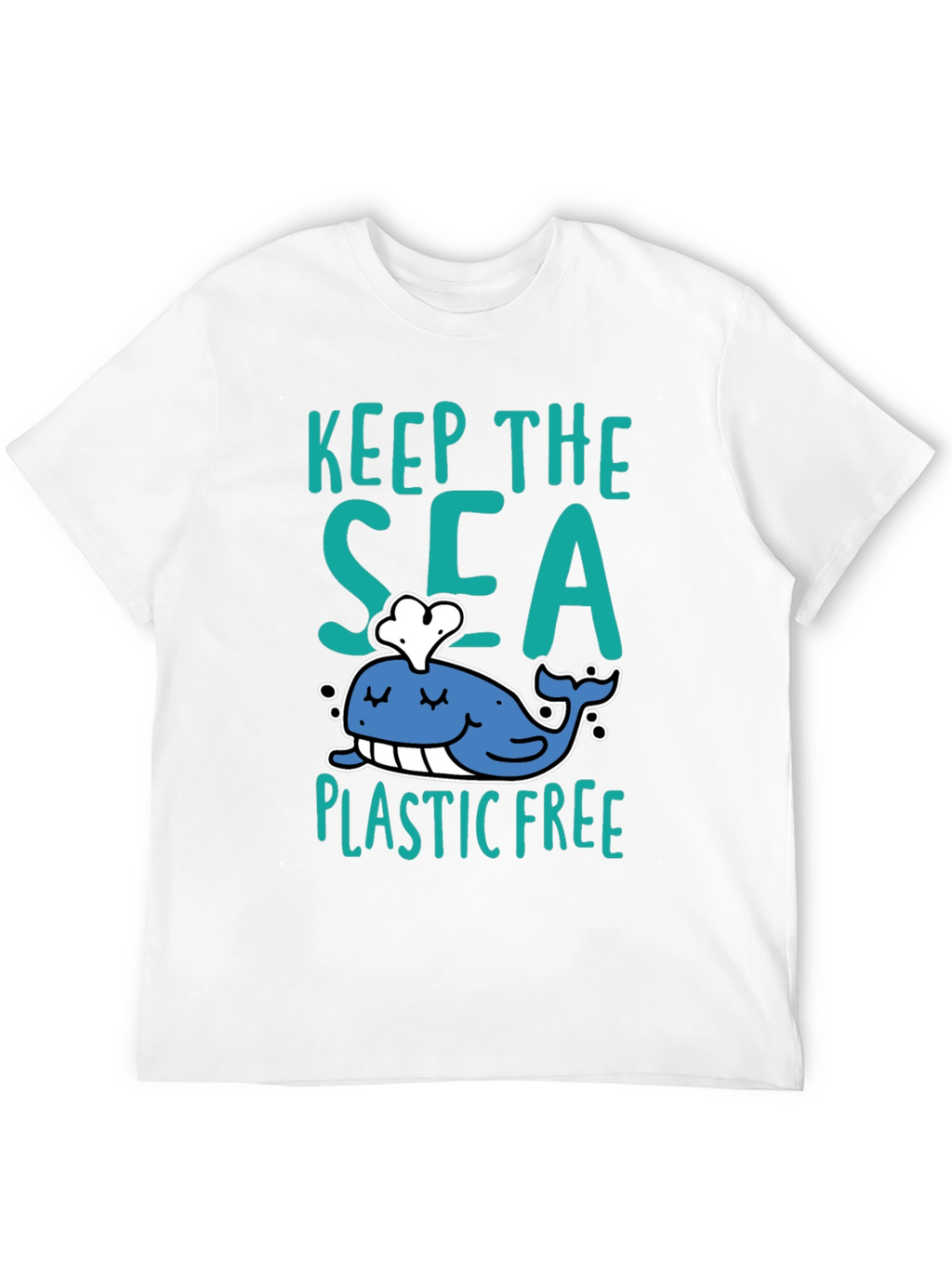 Keep The Sea Plastic Free Black T-Shirt
