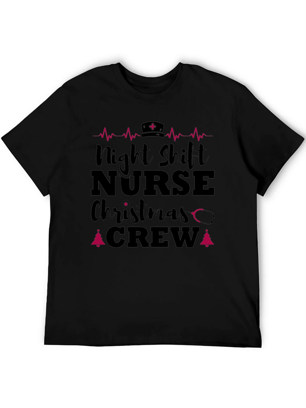 Night Shift Nurse Christmas Crew T-Shirt