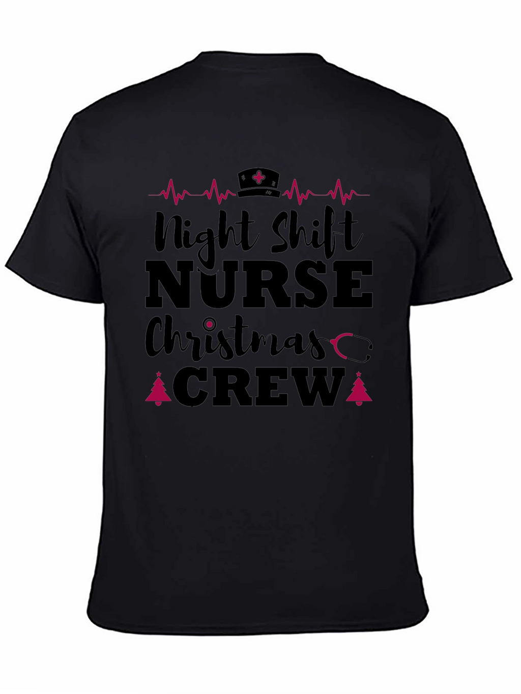 Night Shift Nurse Christmas Crew T-Shirt
