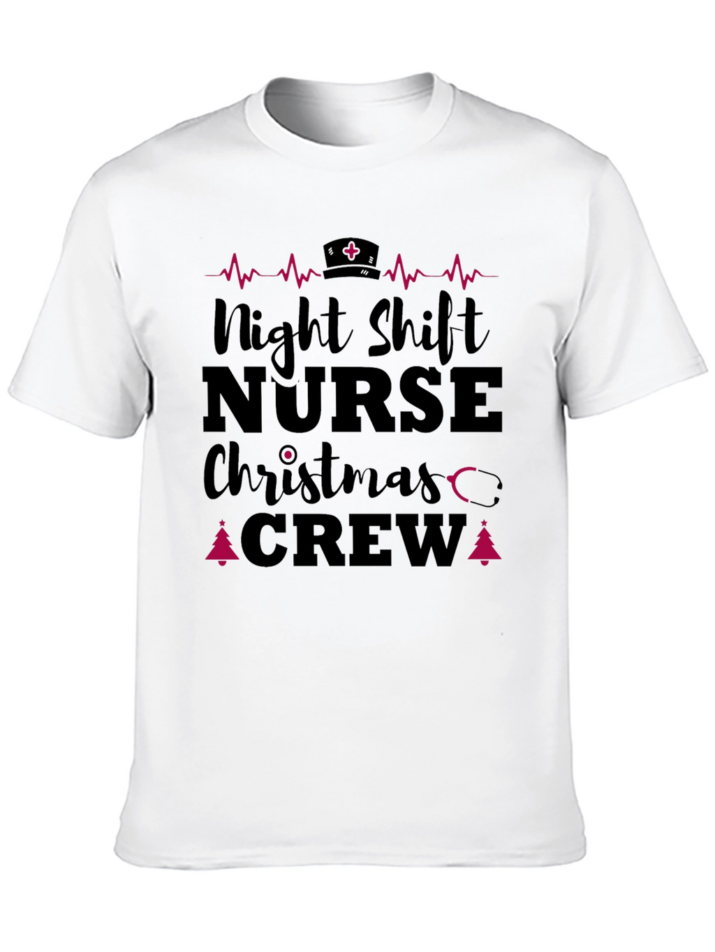 Night Shift Nurse Christmas Crew T-Shirt