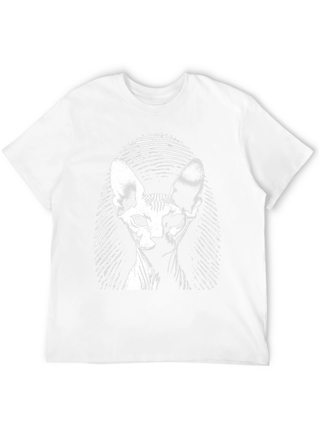 Sphynx Cat Graphic Tee - Black