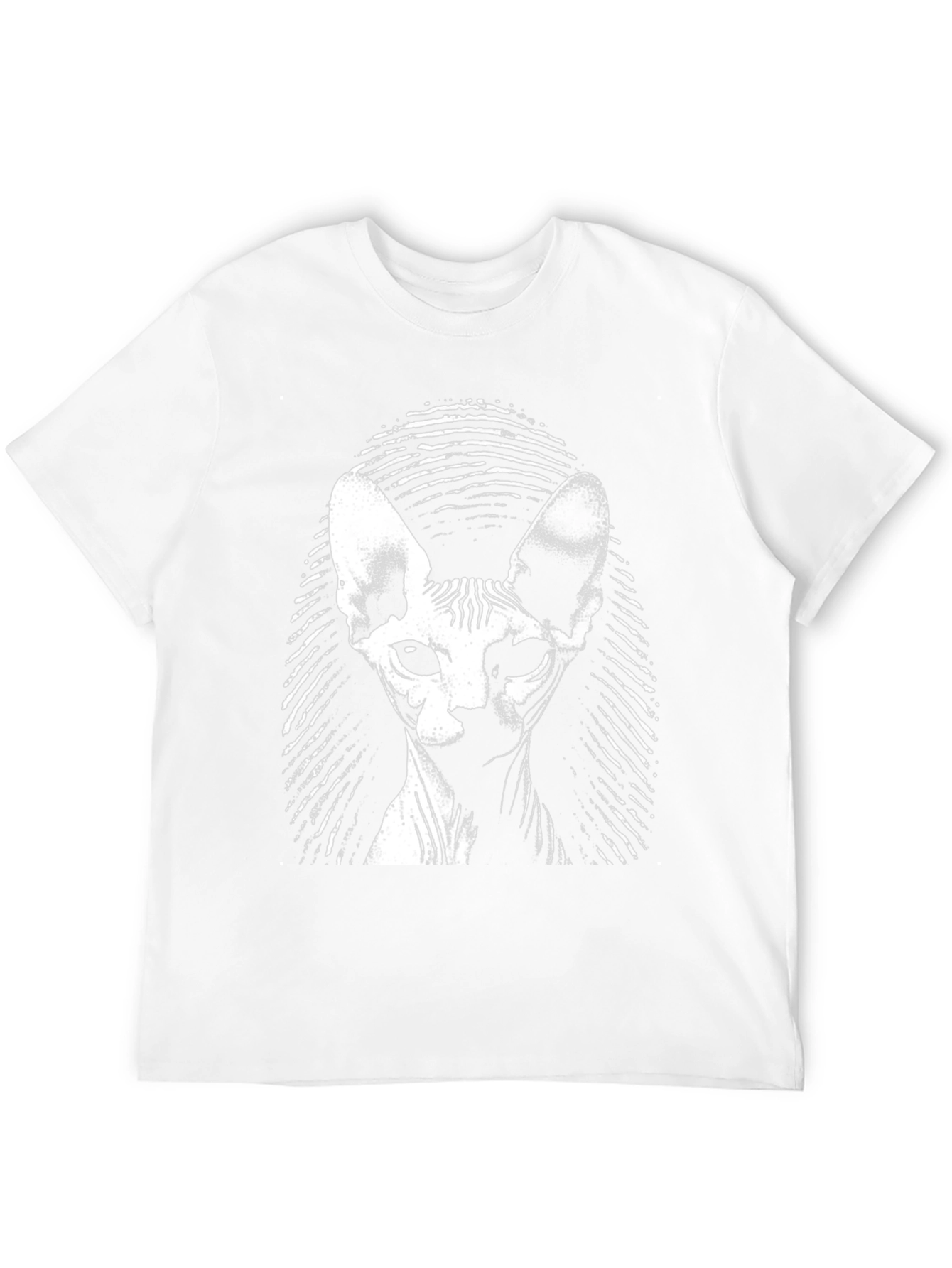 Sphynx Cat Graphic Tee - Black