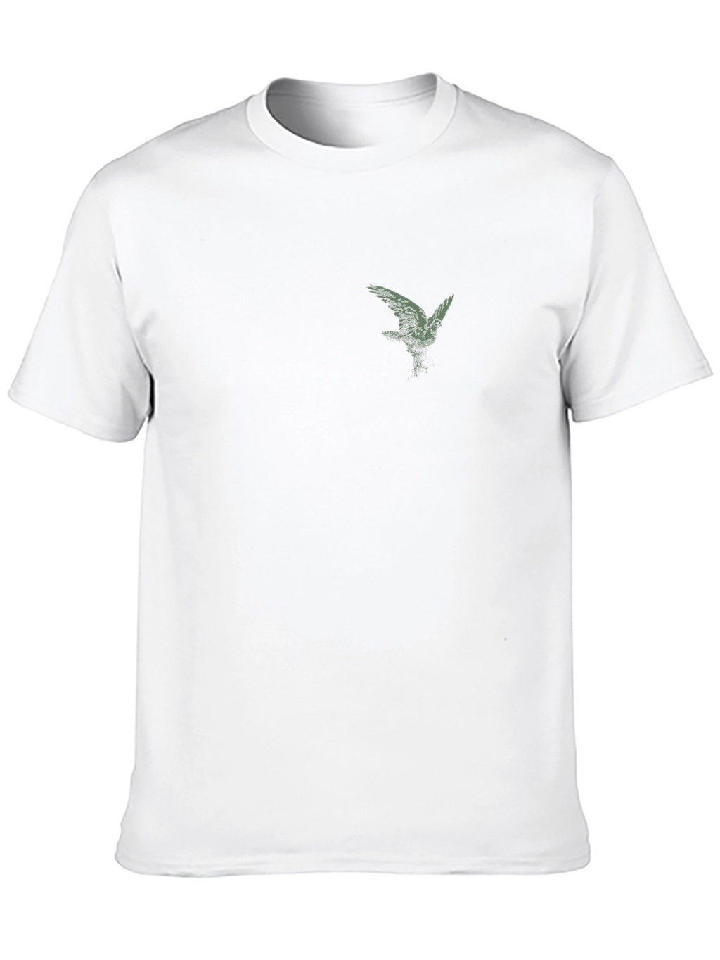 Mens Black T-Shirt with Eagle Graphic