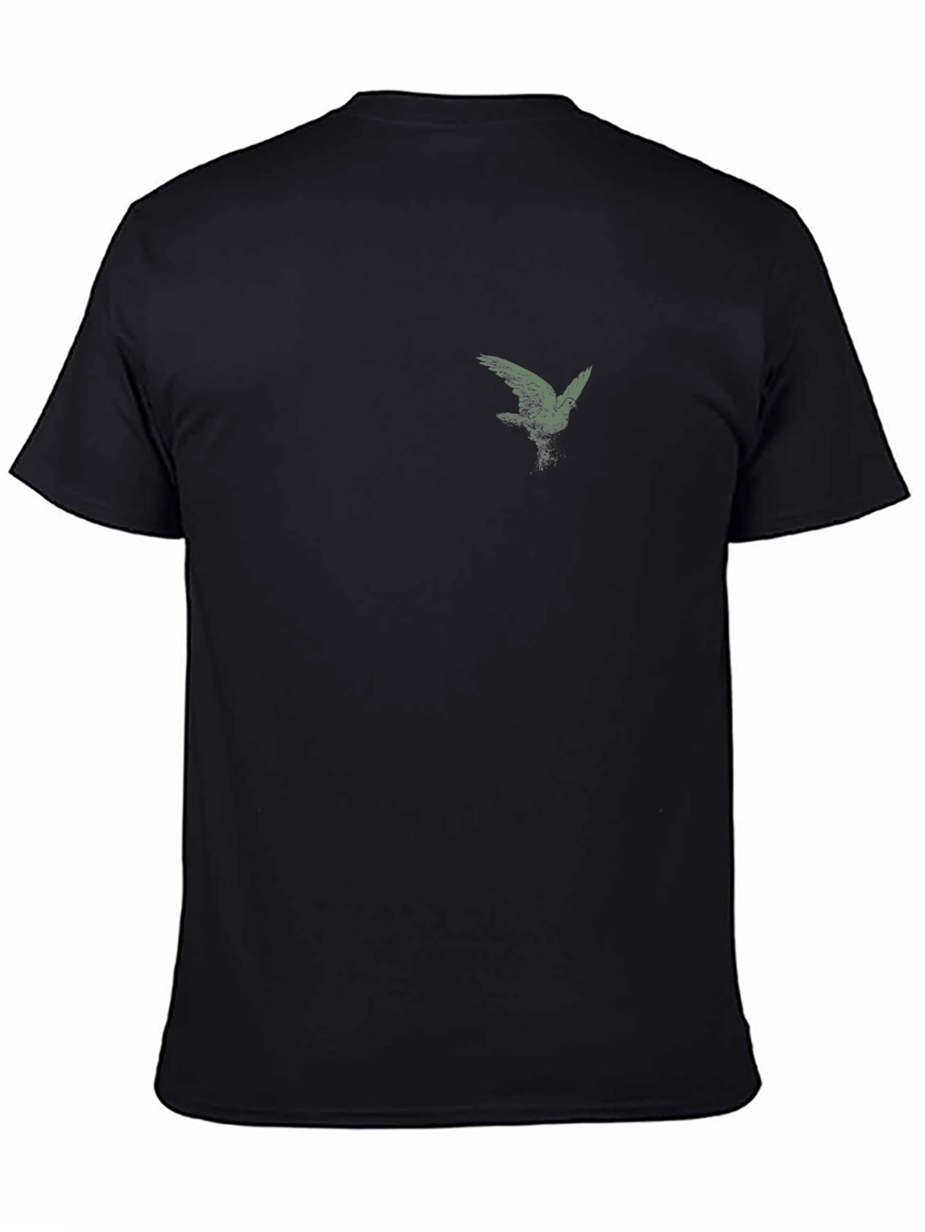 Mens Black T-Shirt with Eagle Graphic