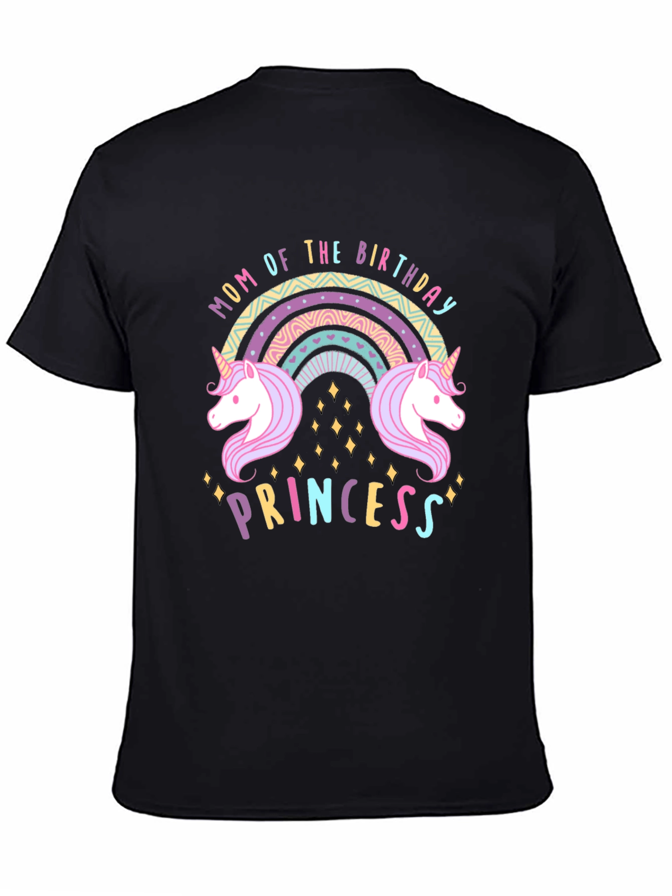 Mom of the Birthday Princess Unicorn T-Shirt