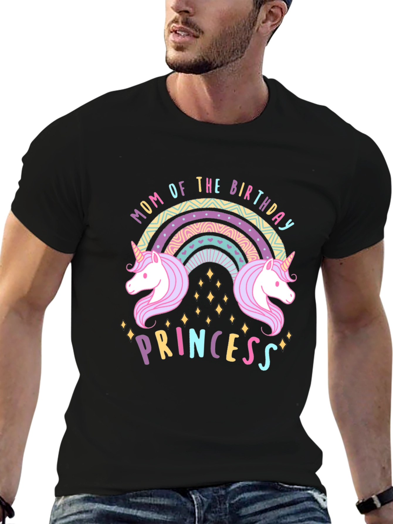 Mom of the Birthday Princess Unicorn T-Shirt