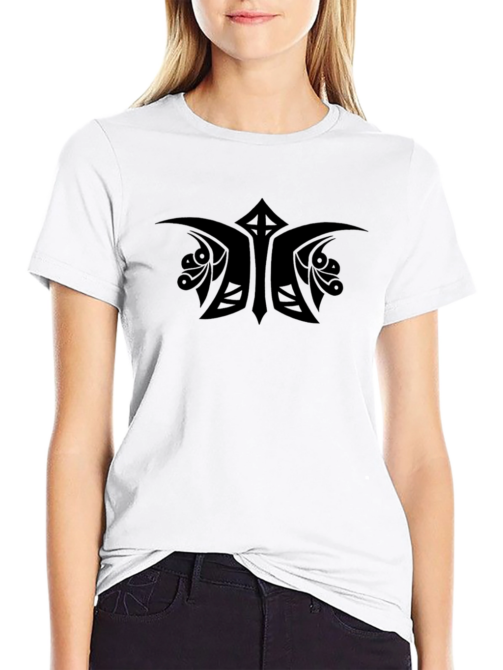 Black Tribal Graphic Tee - Stylish Casual Wear