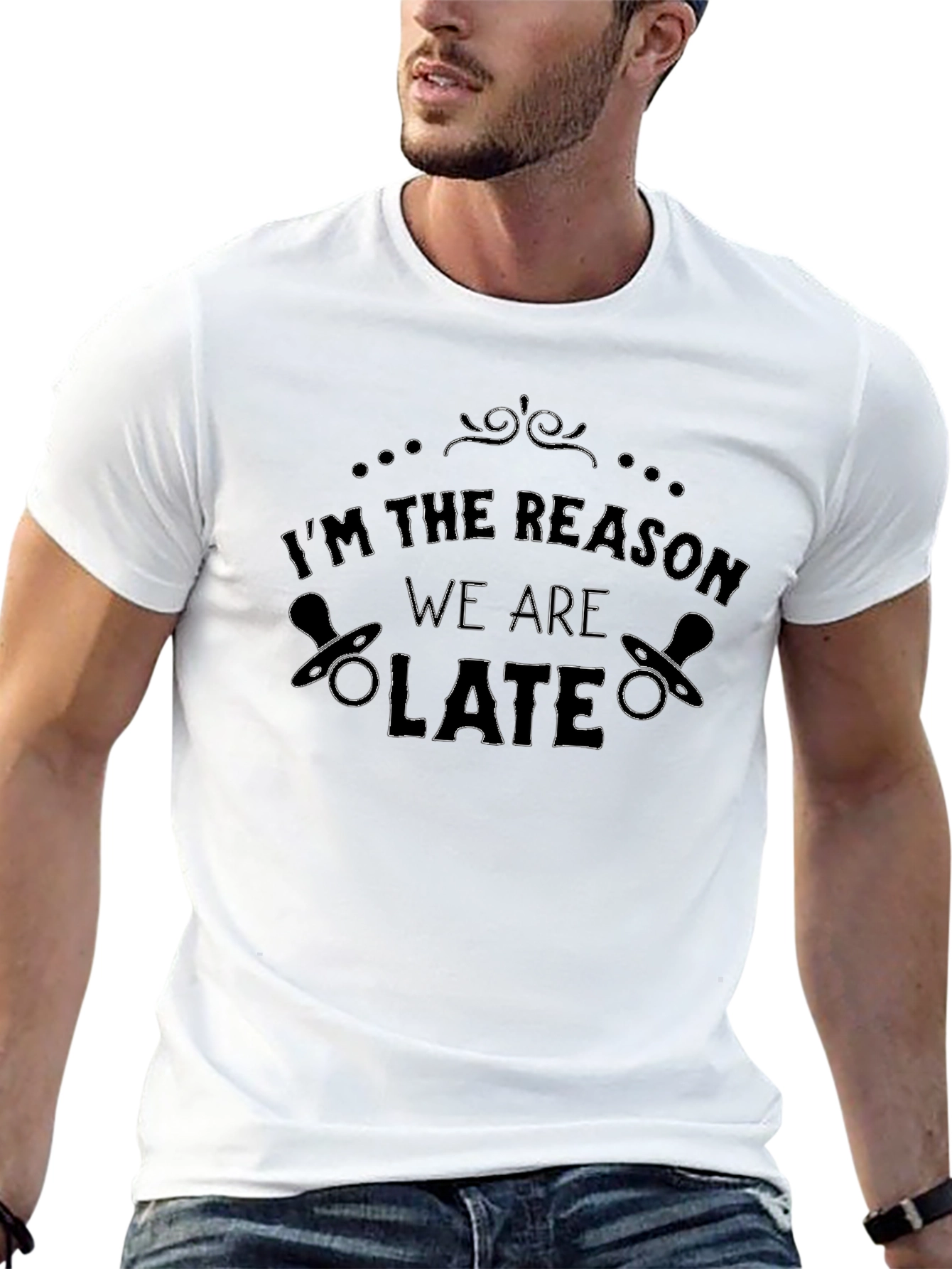 Im The Reason We Are Late Funny Baby T-Shirt
