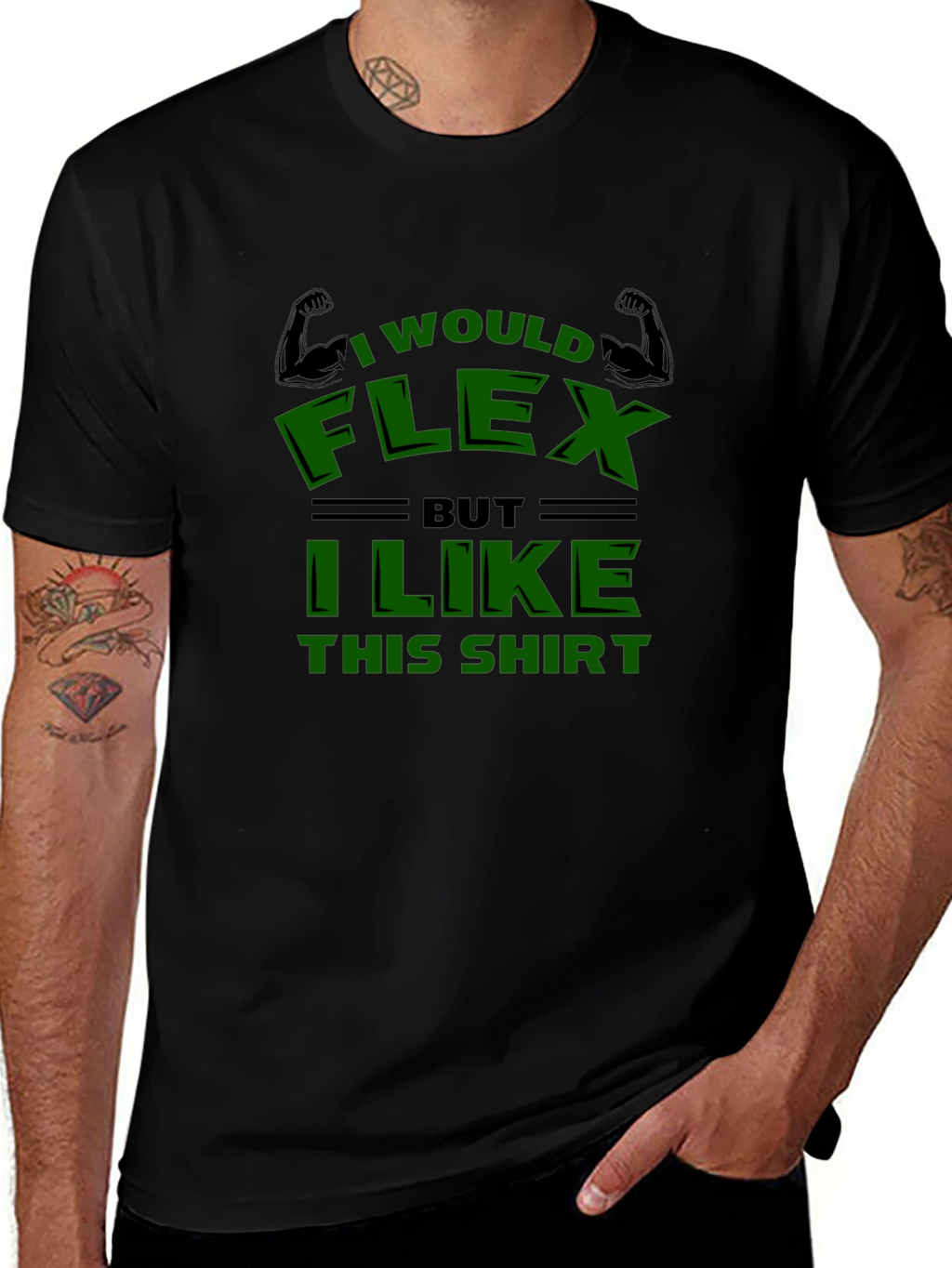 Funny I Would Flex Graphic T-Shirt