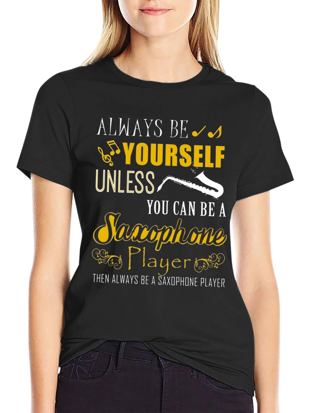 Saxophone Player Graphic Tee - Music Lover Shirt