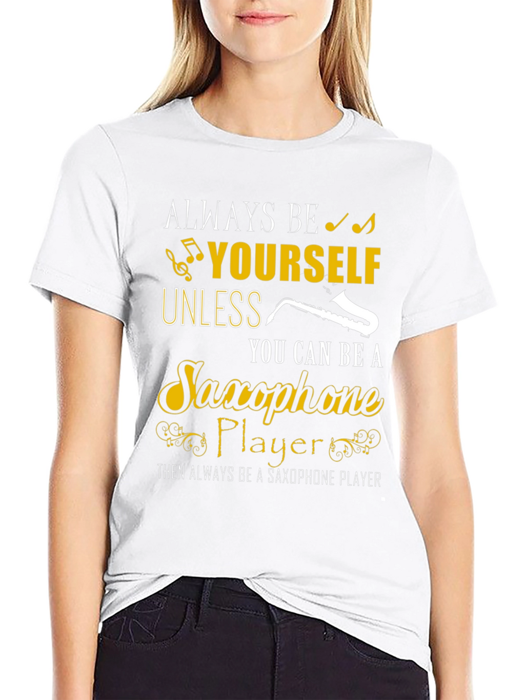 Saxophone Player Graphic Tee - Music Lover Shirt