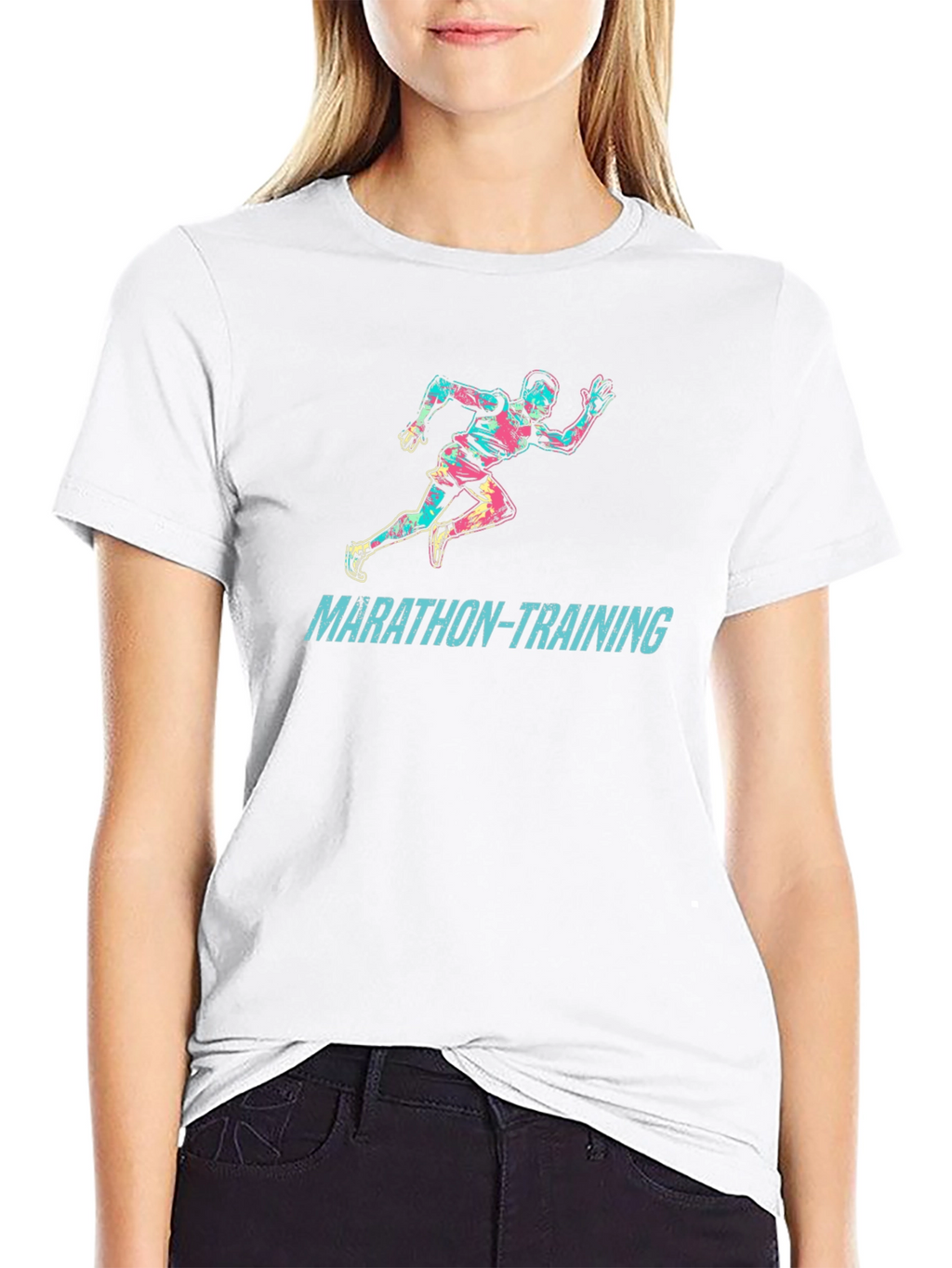 Marathon Training Graphic T-Shirt - Runner Design