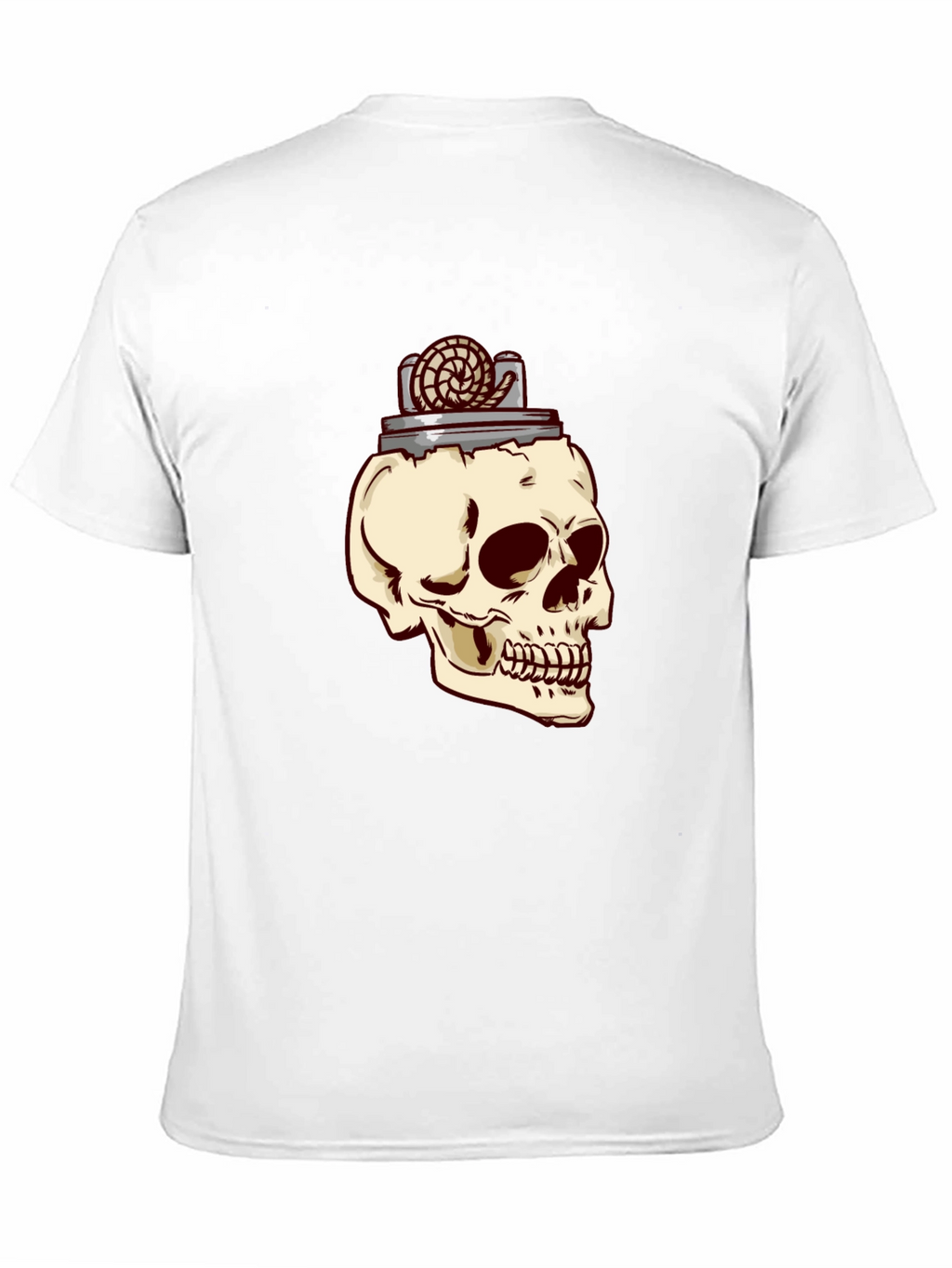 Skull & Lighter Graphic T-Shirt - Casual Style