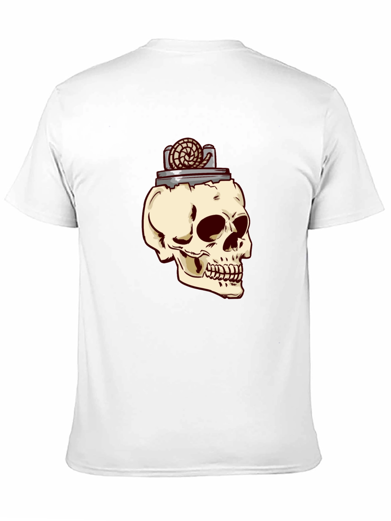 Skull & Lighter Graphic T-Shirt - Casual Style