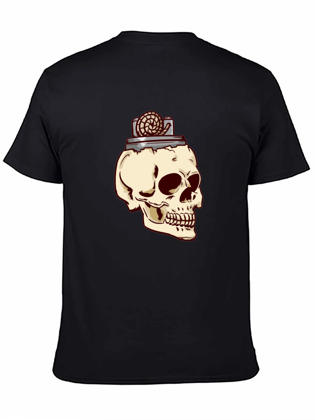 Skull & Lighter Graphic T-Shirt - Casual Style