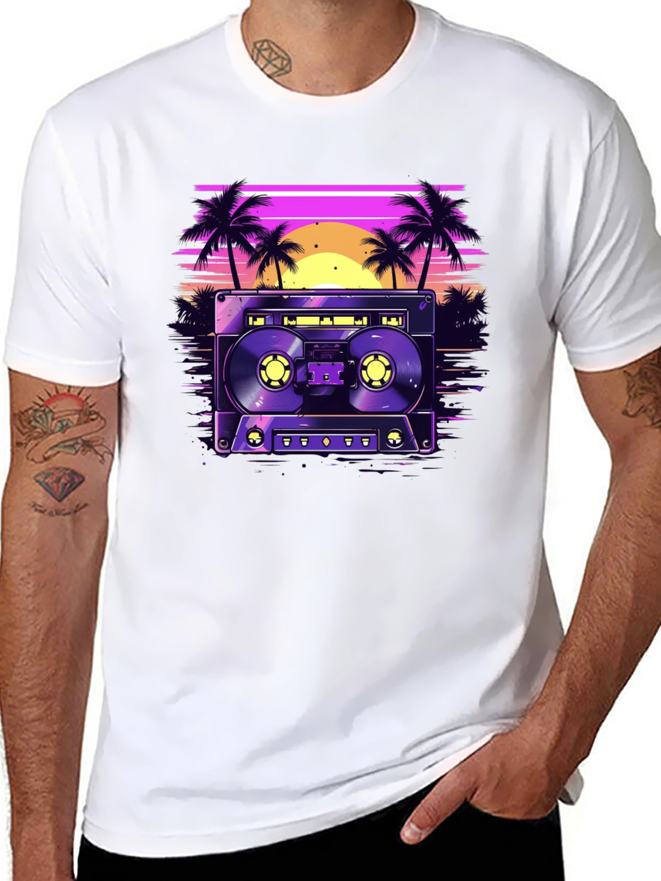 Retro Cassette Beach T-Shirt