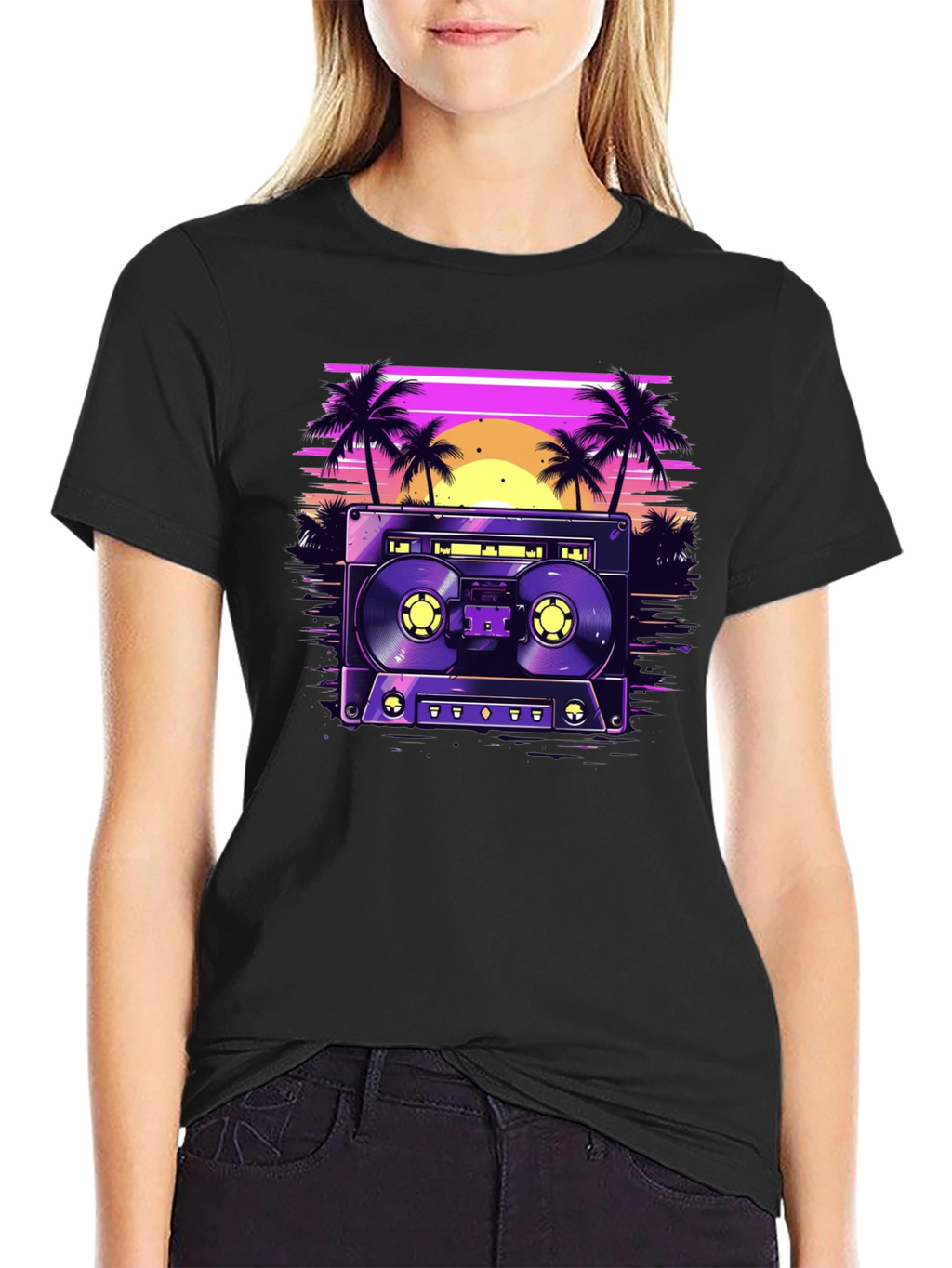Retro Cassette Beach T-Shirt