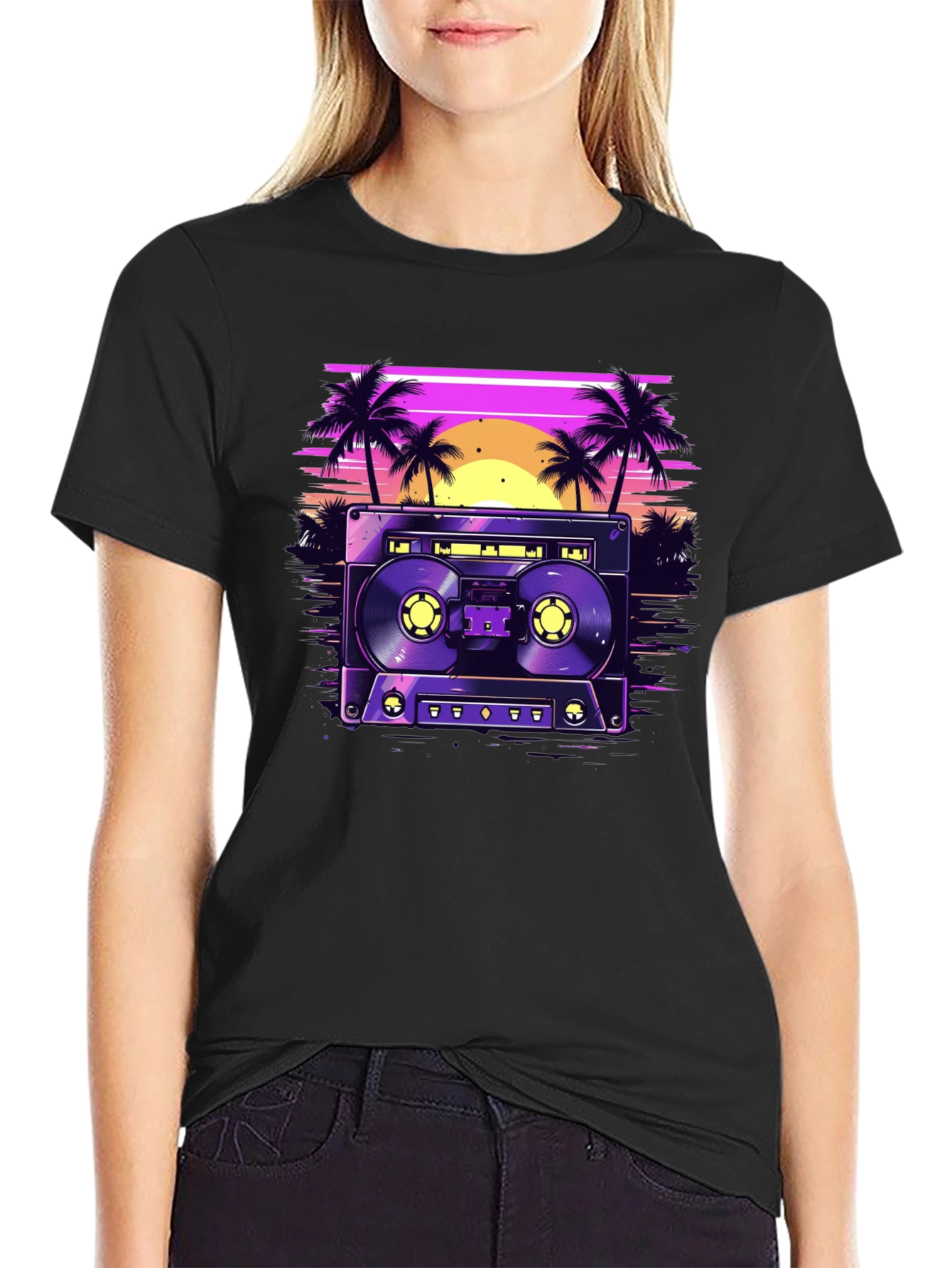 Retro Cassette Beach T-Shirt