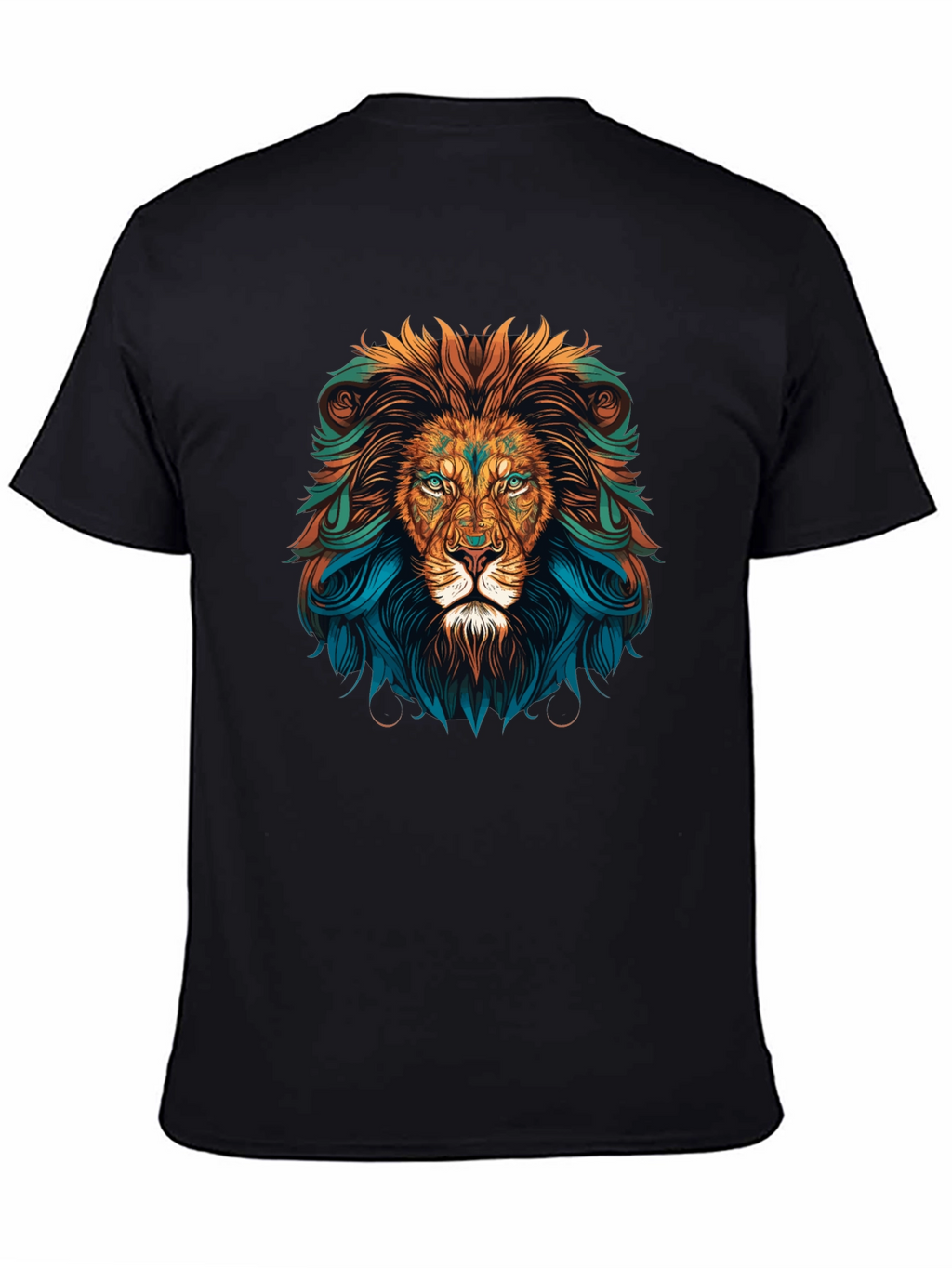 Lion Head Graphic Tee - Bold Artistic Design