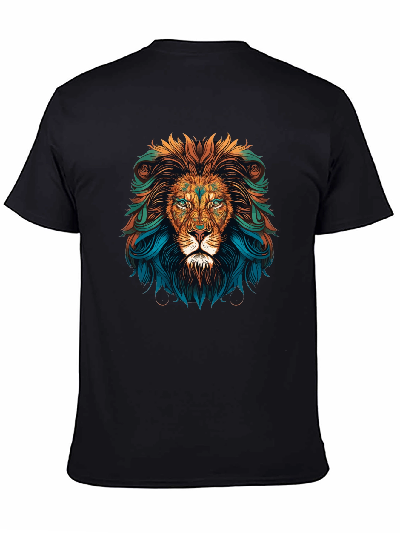 Lion Head Graphic Tee - Bold Artistic Design