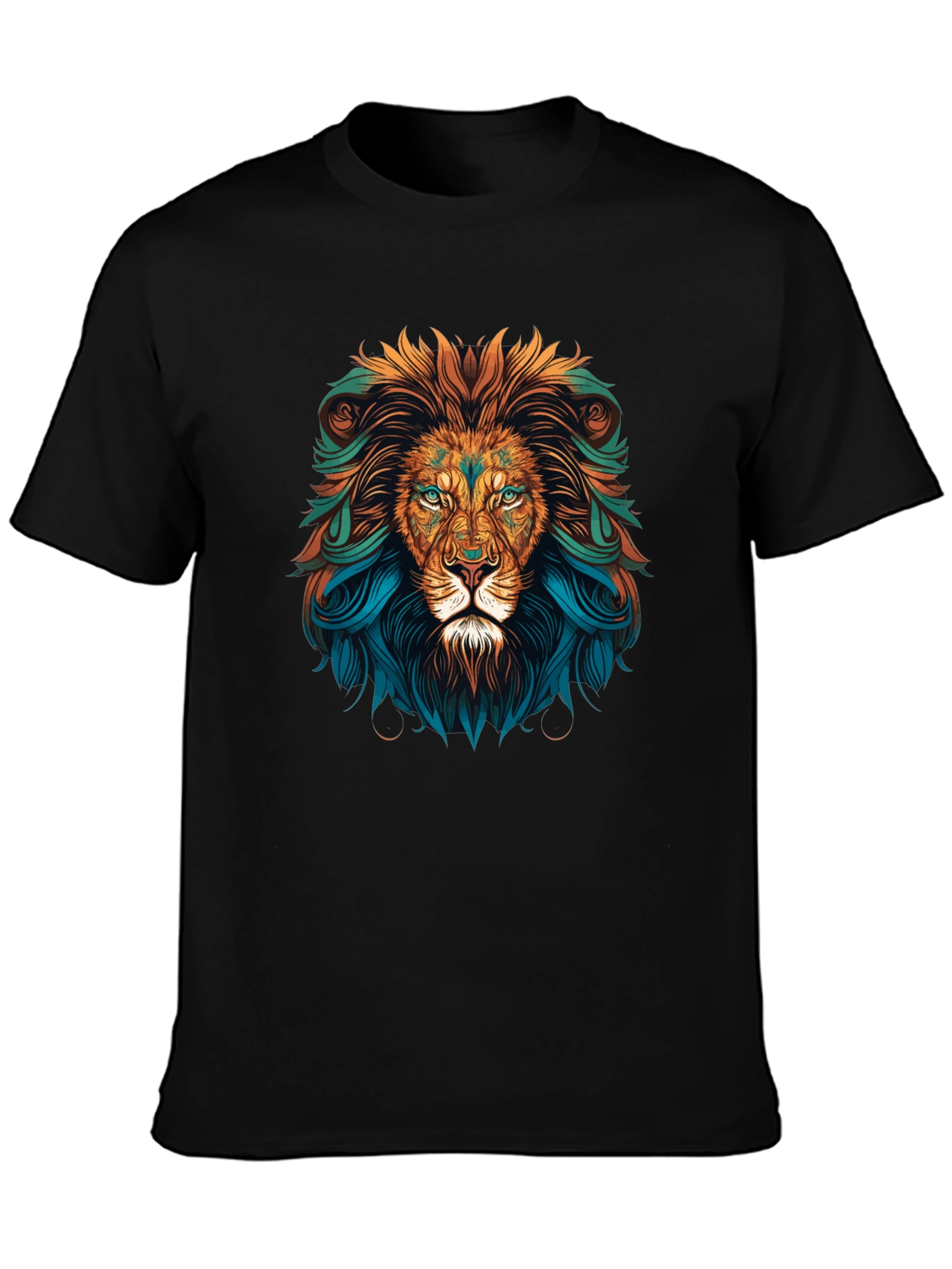 Lion Head Graphic Tee - Bold Artistic Design