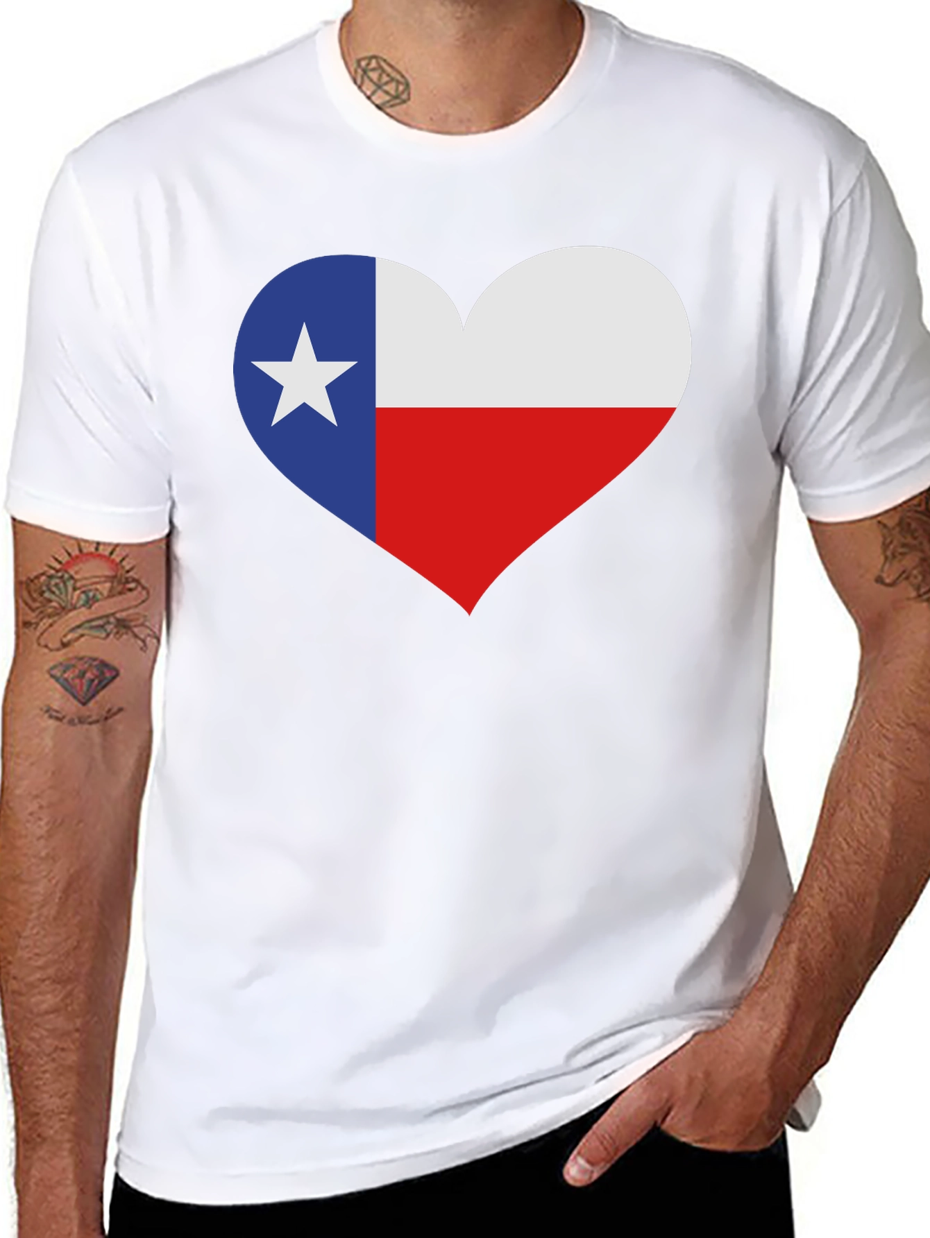 Texas Flag Heart T-Shirt - State Pride Tee