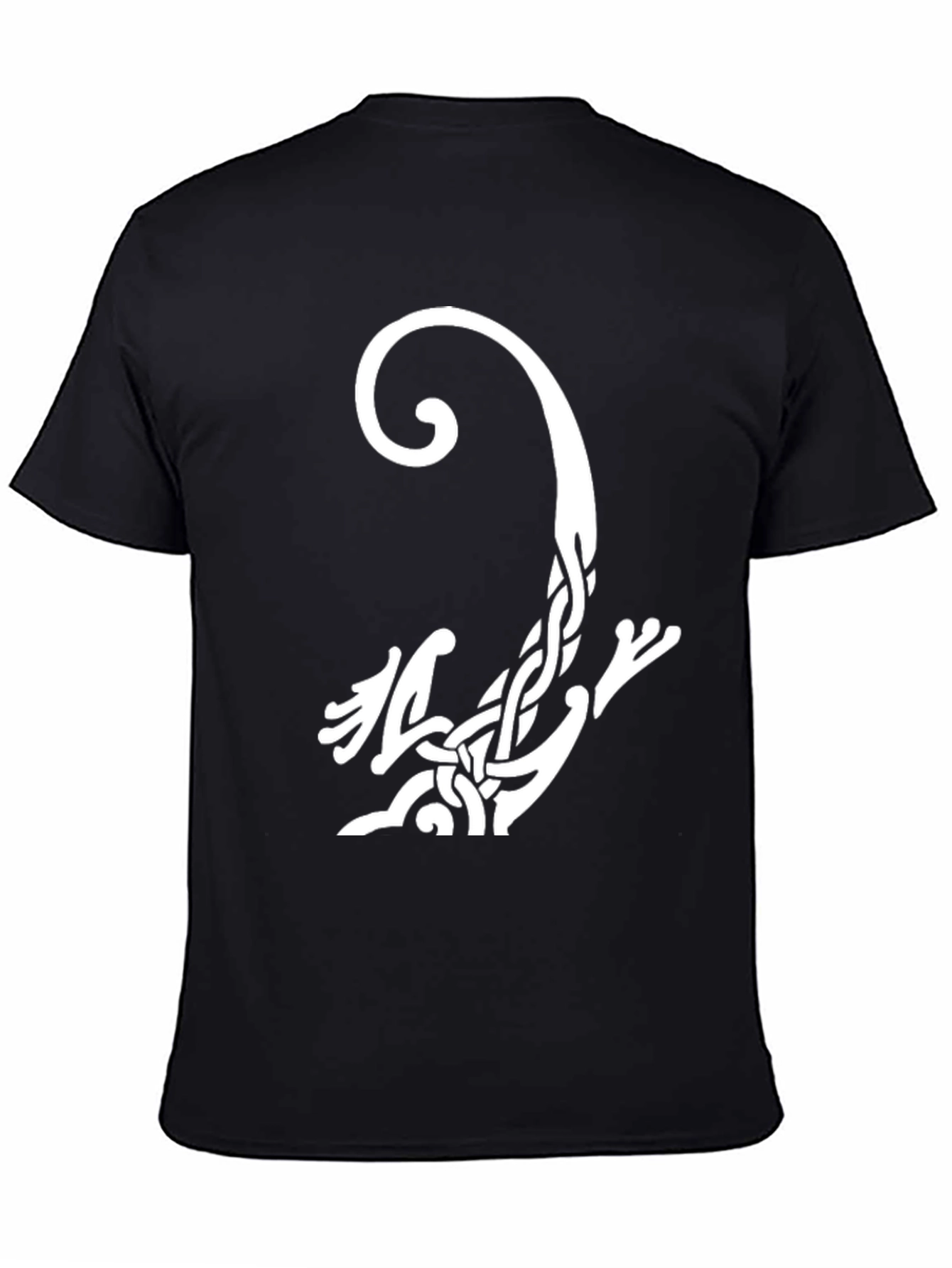 Celtic Knot Lizard Graphic Tee - Black Cotton Shirt