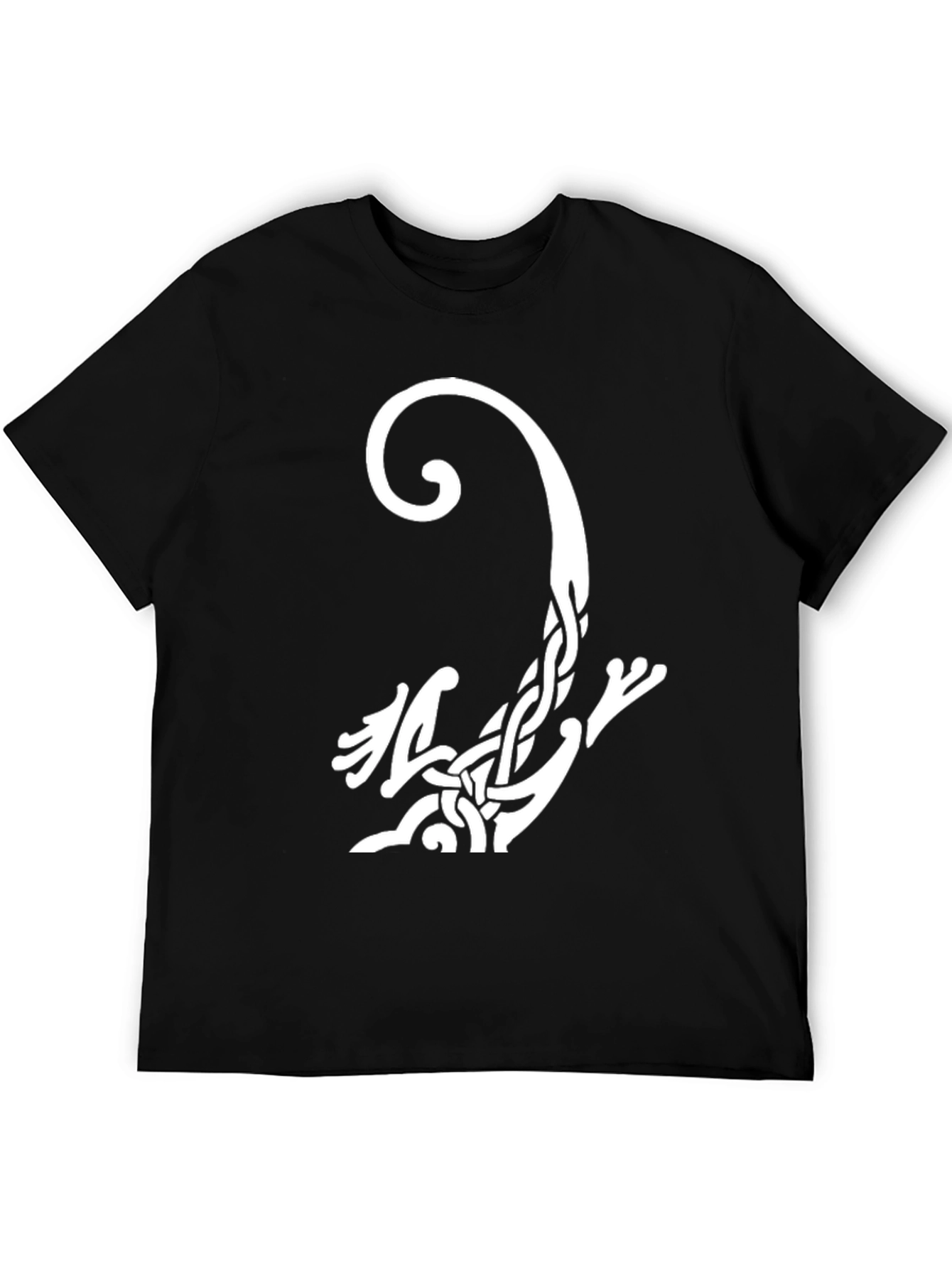 Celtic Knot Lizard Graphic Tee - Black Cotton Shirt