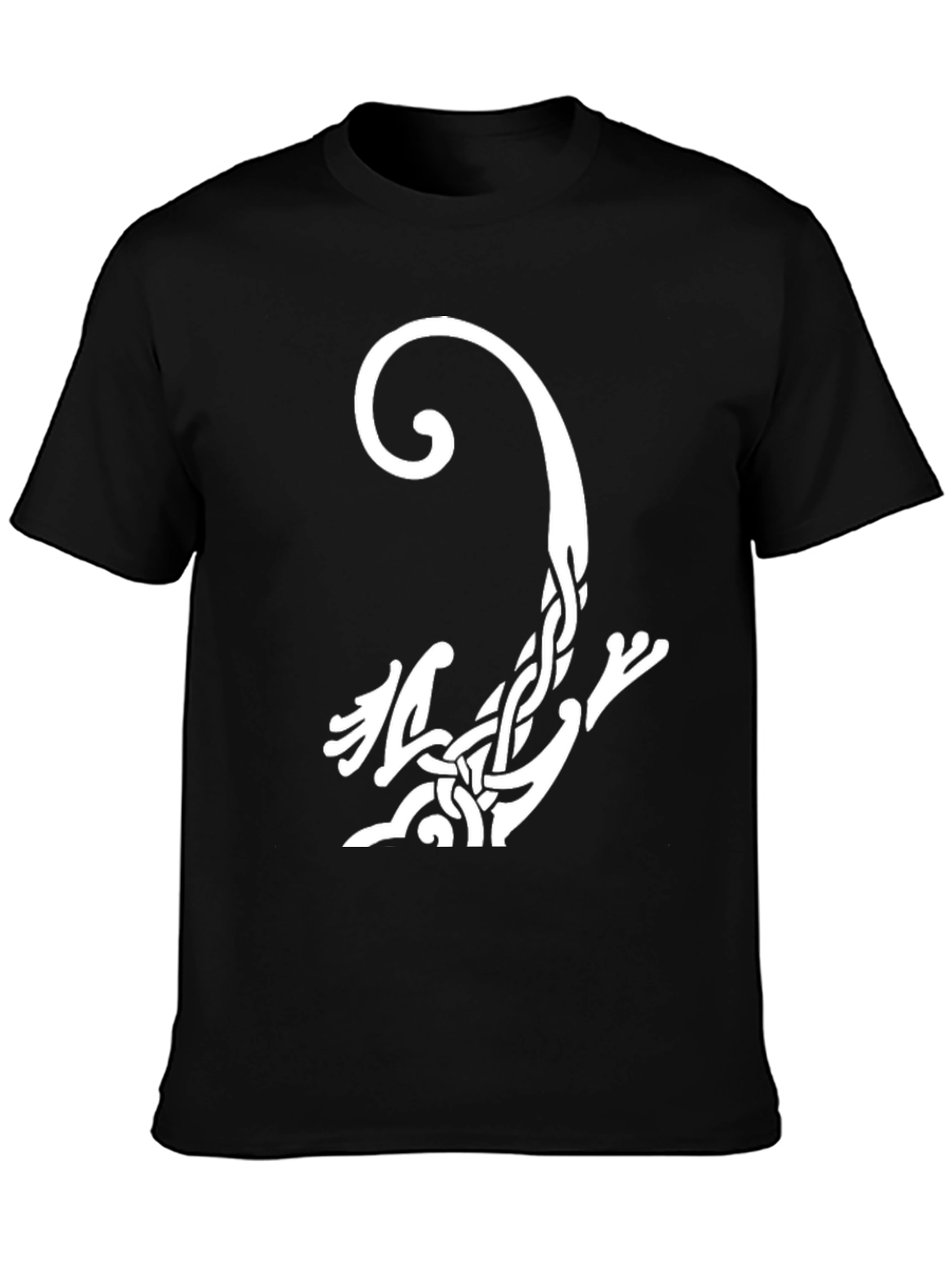 Celtic Knot Lizard Graphic Tee - Black Cotton Shirt
