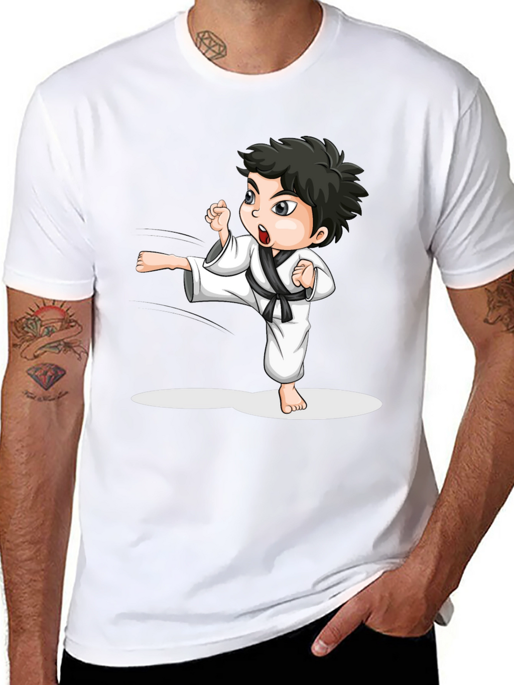 Karate Kid Graphic Tee - Black Martial Arts T-Shirt