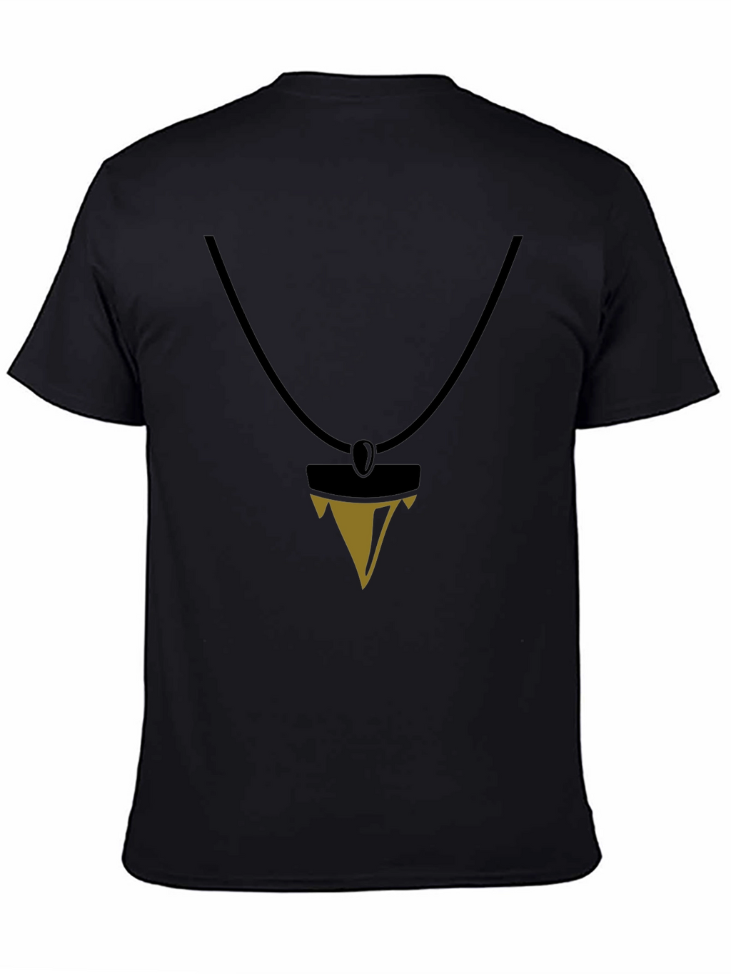Black T-Shirt with Pendant Design