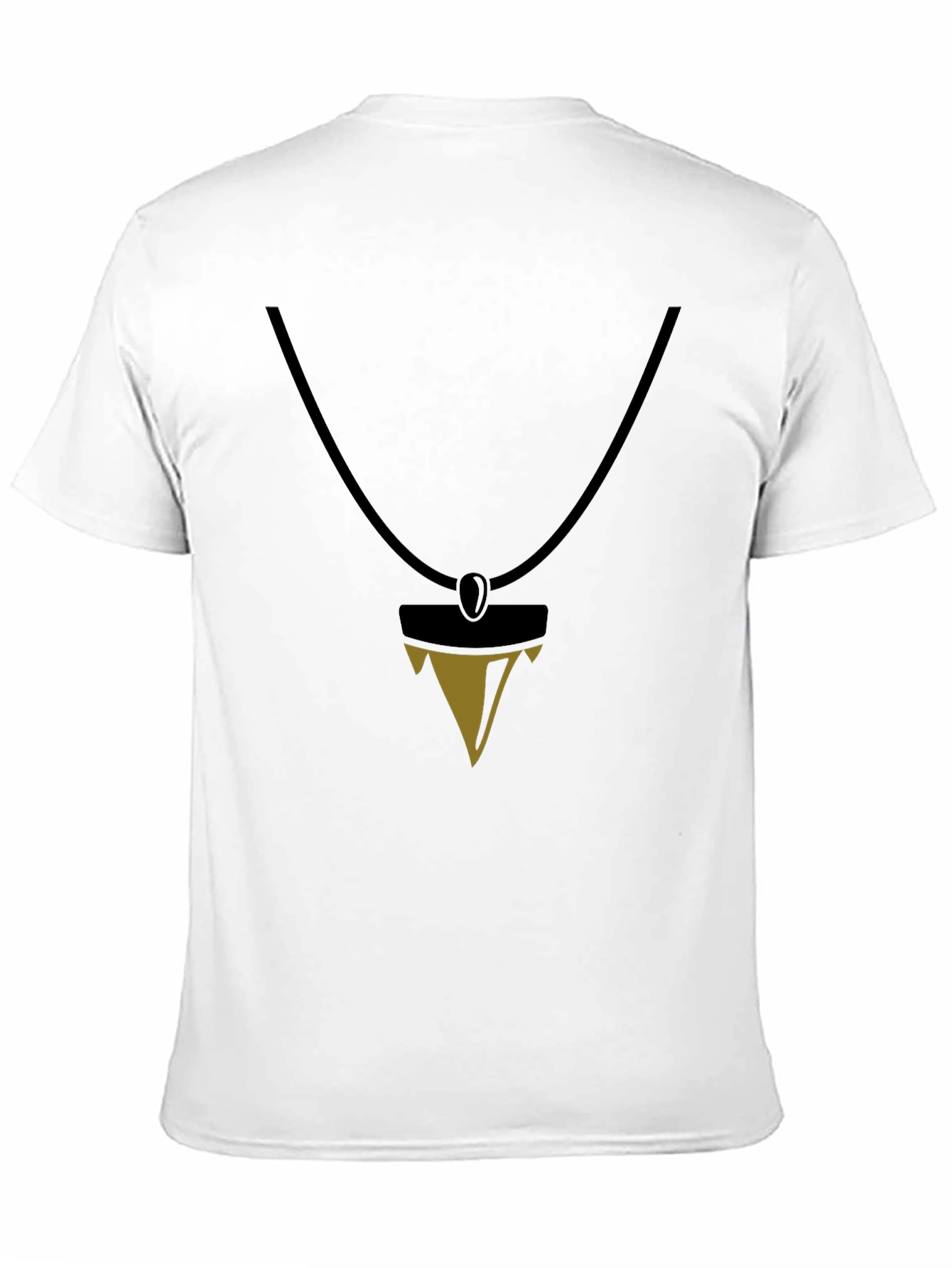 Black T-Shirt with Pendant Design