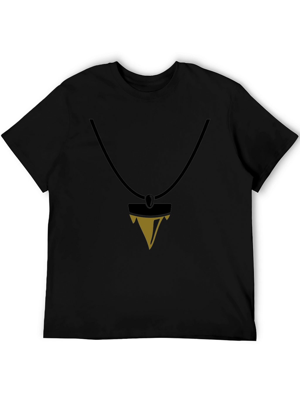 Black T-Shirt with Pendant Design