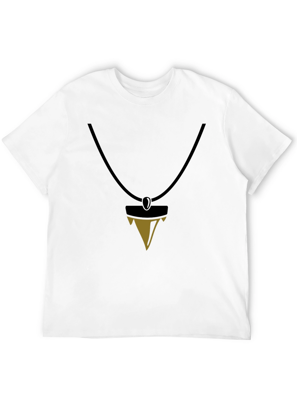 Black T-Shirt with Pendant Design
