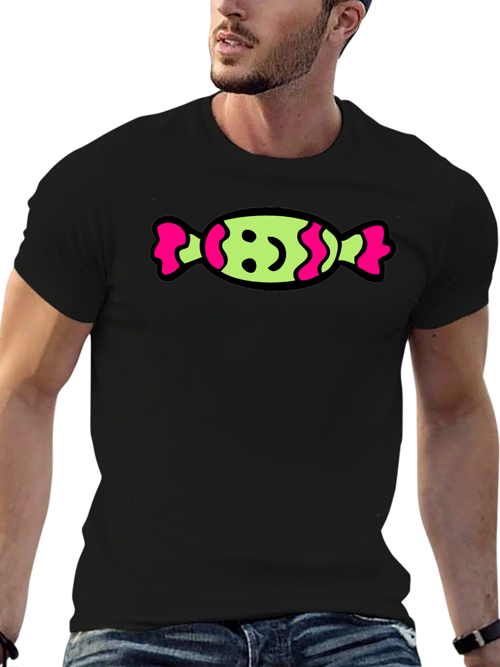 Candy Graphic T-Shirt - Fun & Playful Design