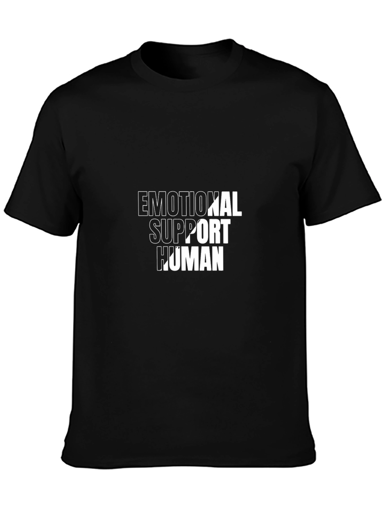 Emotional Support Human T-Shirt - Black Cotton Tee