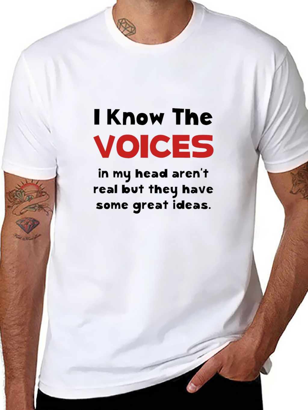 I Know the Voices T-Shirt - Funny Graphic Tee