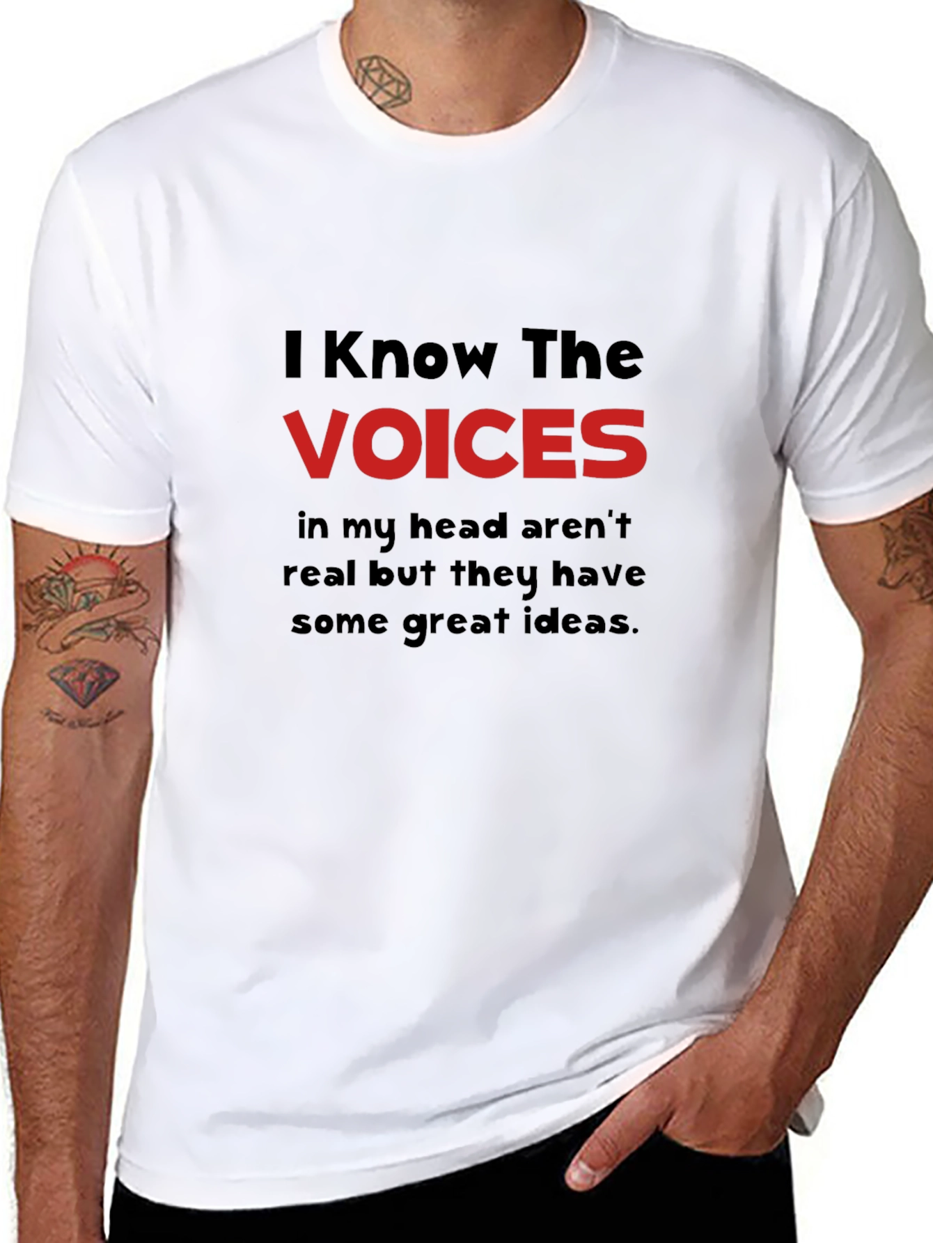I Know the Voices T-Shirt - Funny Graphic Tee