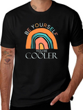 Be Yourself Rainbow Graphic Tee - Cool Casual Style