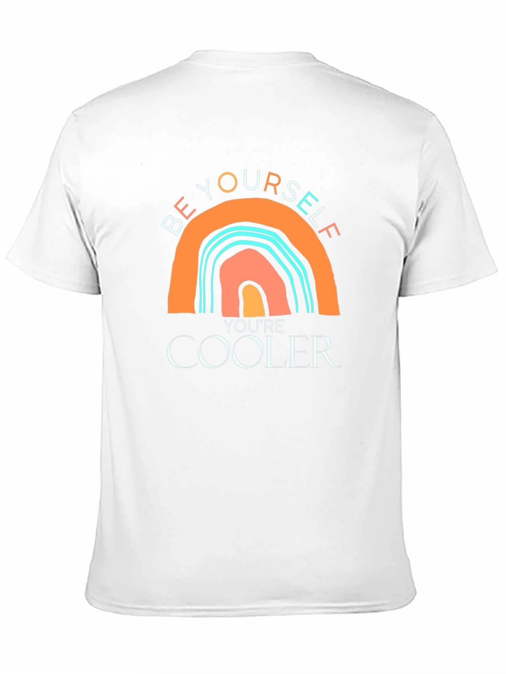 Be Yourself Rainbow Graphic Tee - Cool Casual Style