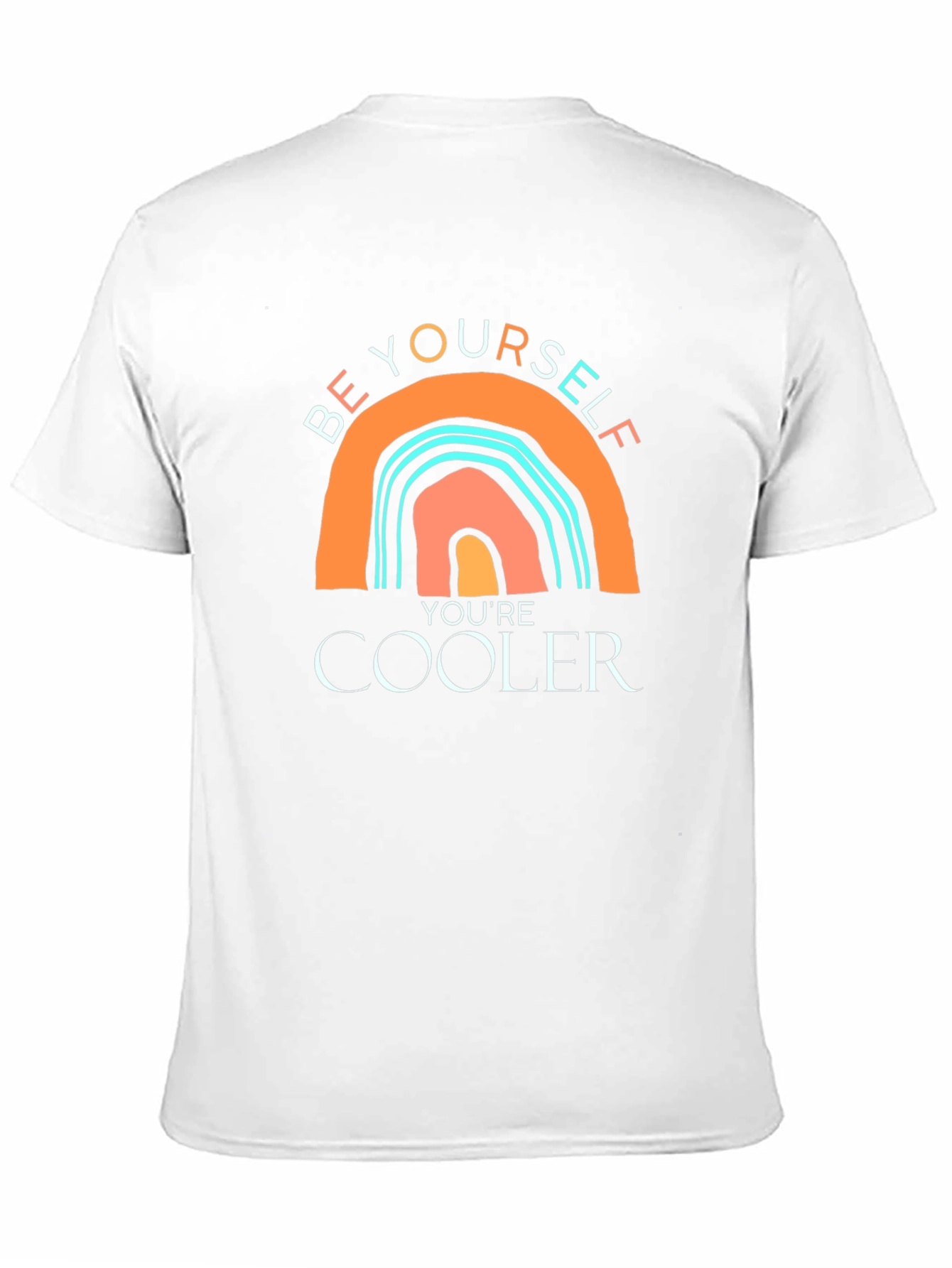 Be Yourself Rainbow Graphic Tee - Cool Casual Style
