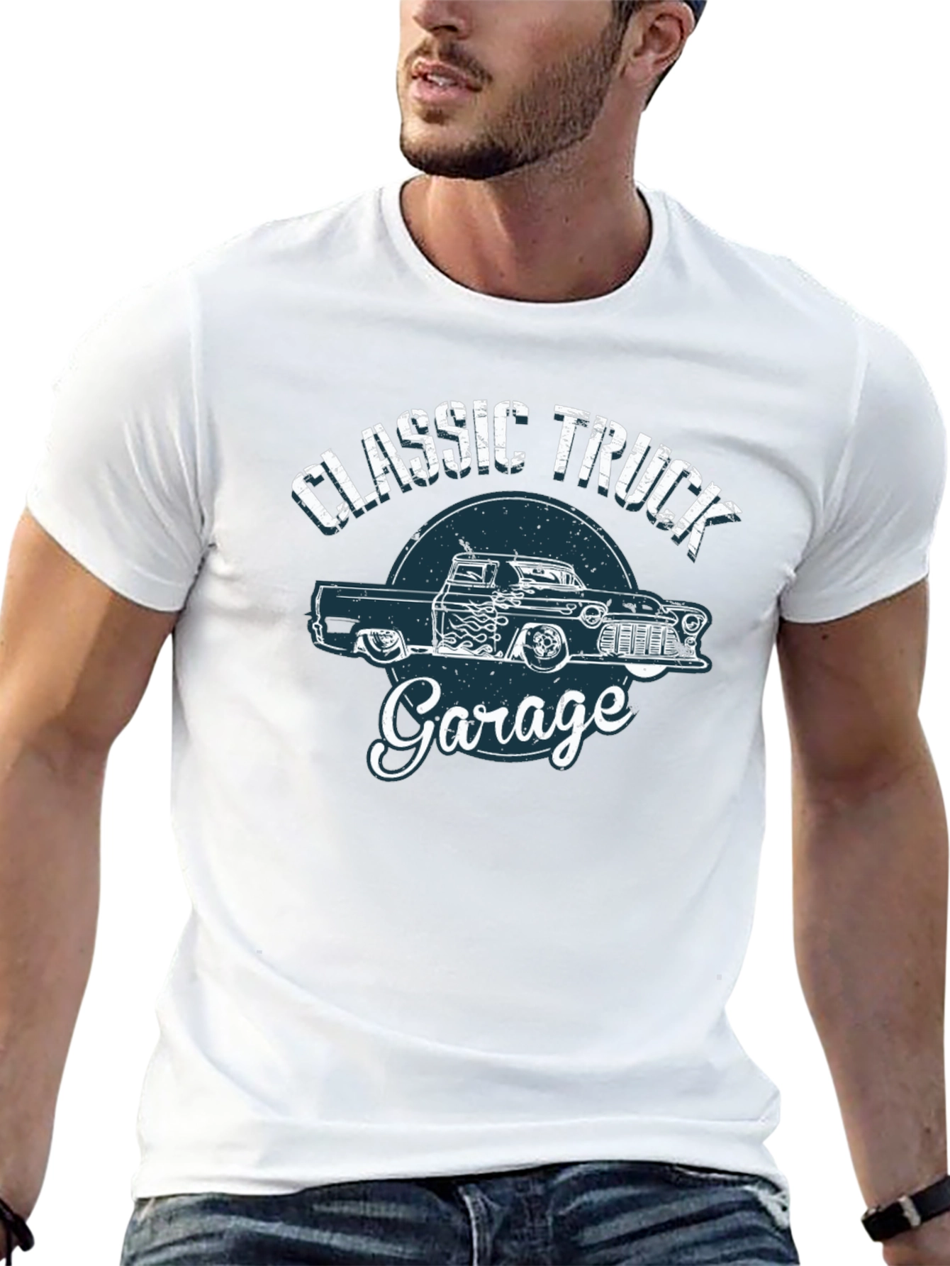 Classic Truck Garage Black T-Shirt