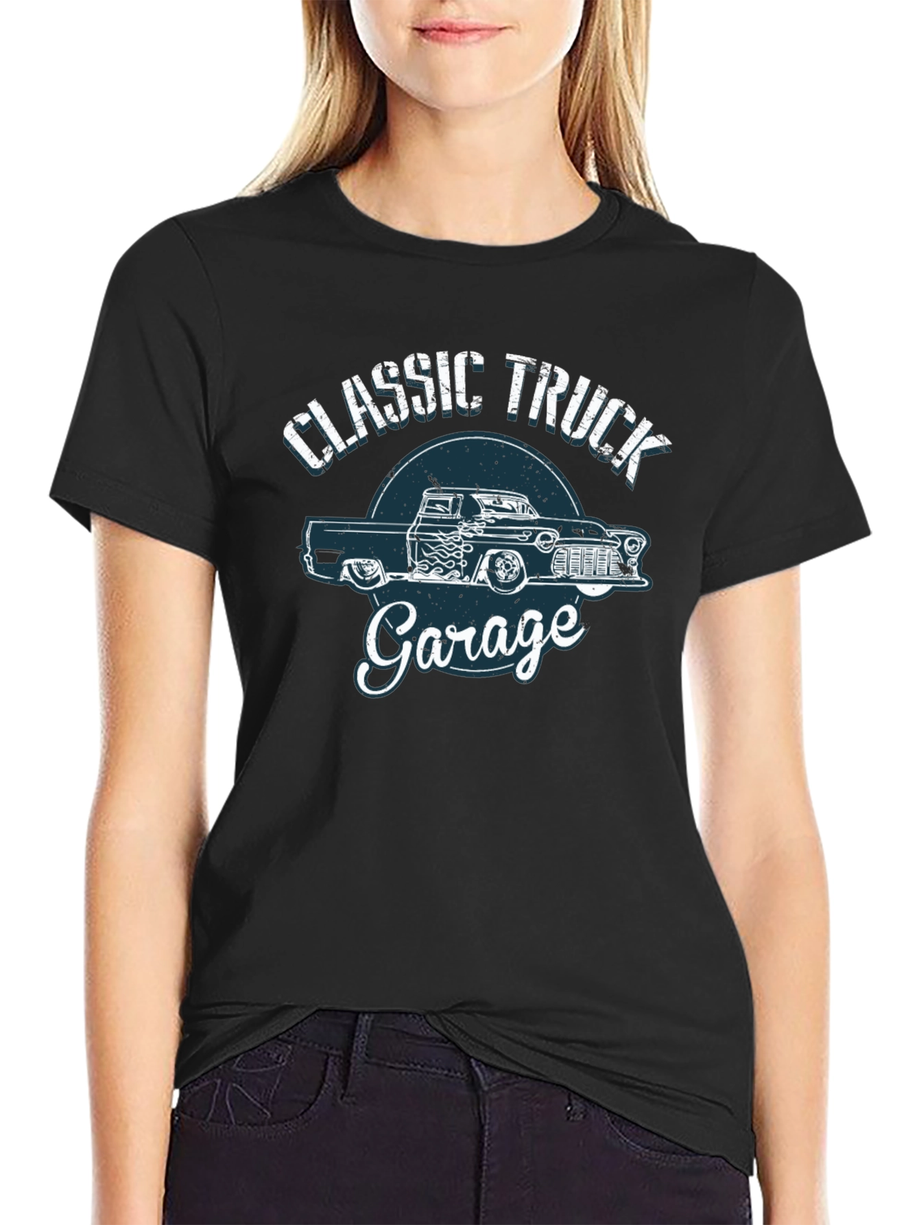 Classic Truck Garage Black T-Shirt