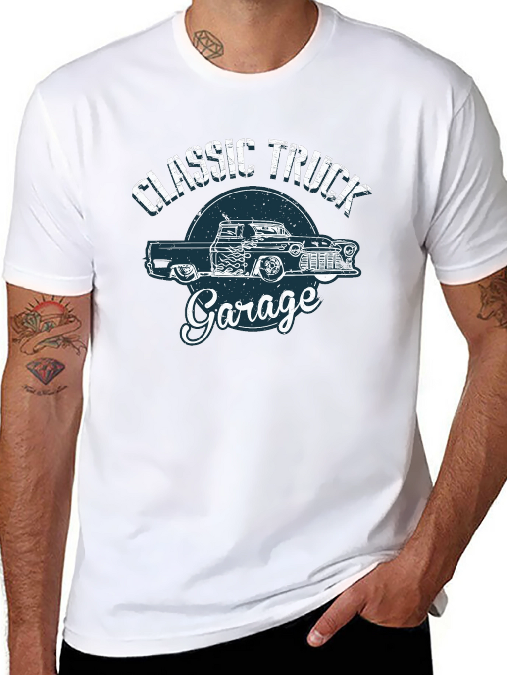 Classic Truck Garage Black T-Shirt