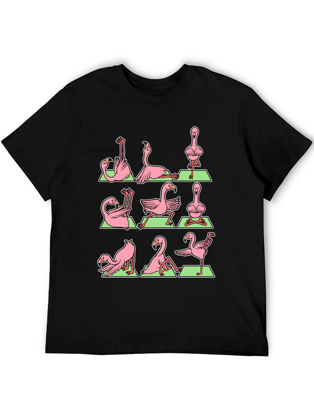 Yoga Flamingo T-Shirt - Black Graphic Tee