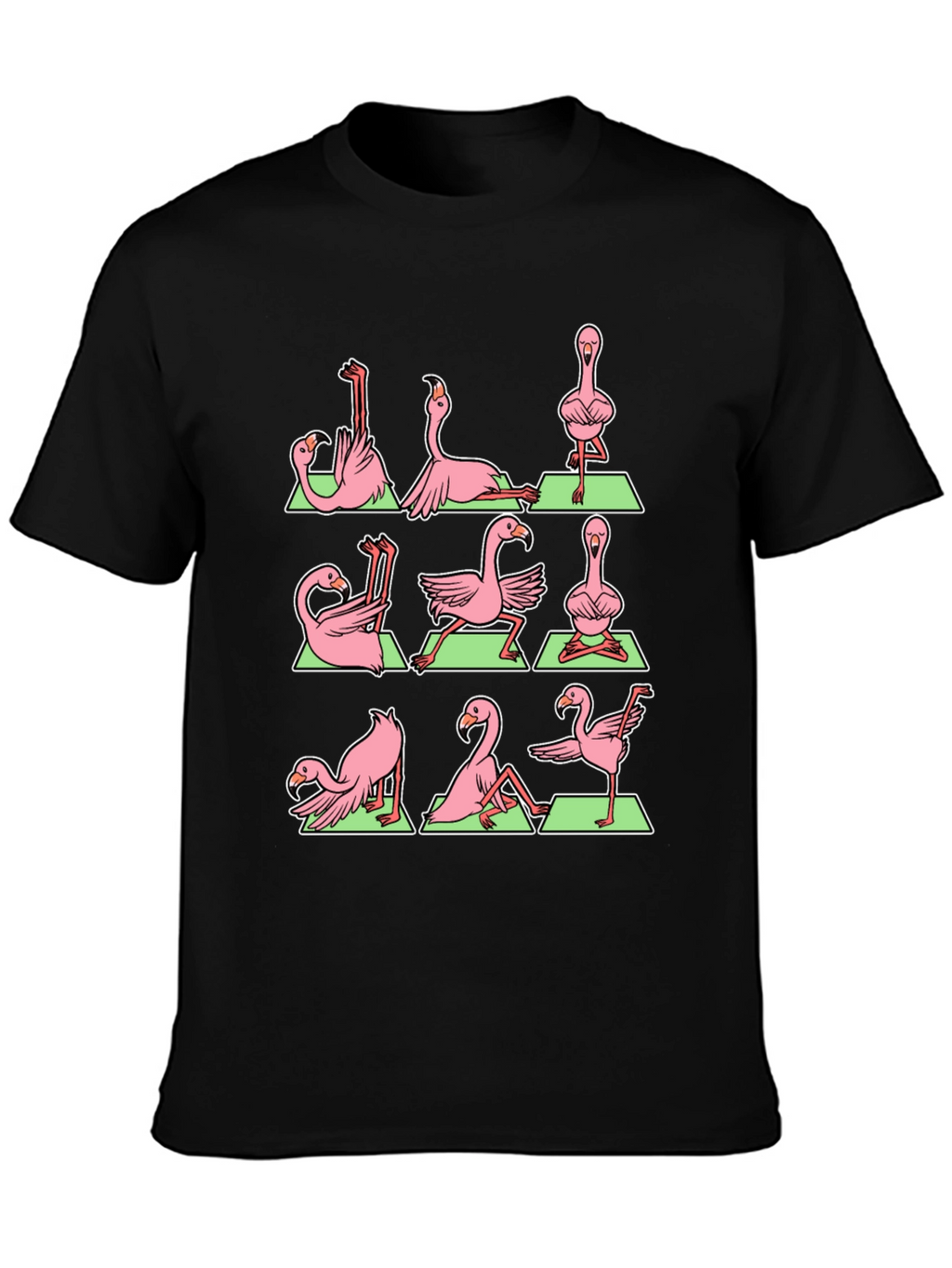 Yoga Flamingo T-Shirt - Black Graphic Tee