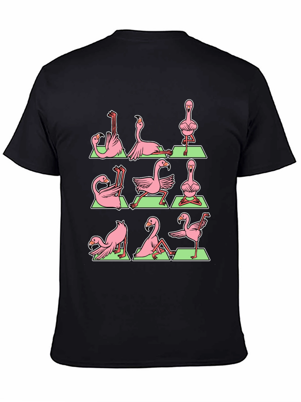 Yoga Flamingo T-Shirt - Black Graphic Tee