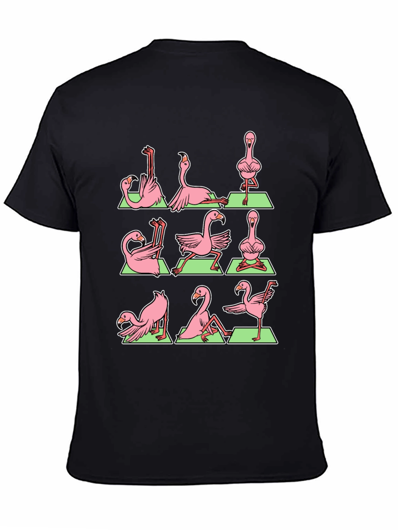Yoga Flamingo T-Shirt - Black Graphic Tee